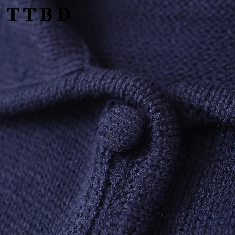 TTBD 2024 новый осенний женский повседневный вязаный однобортный кардиган винтажный