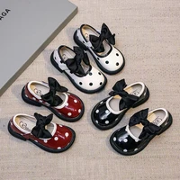 rhinestone bow childrens shoes 2022 spring and autumn fashion single shoes simple stars girls big children princess shoes