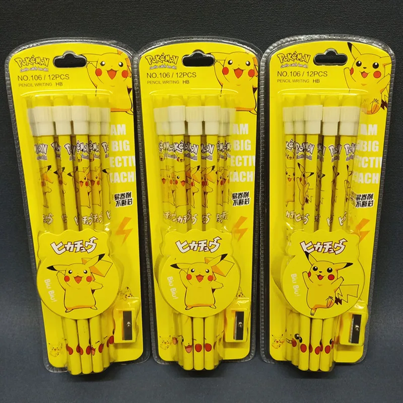 Pokemon Kids Pencil Kawaii Student Stationery Children Birthday Xmas Gift