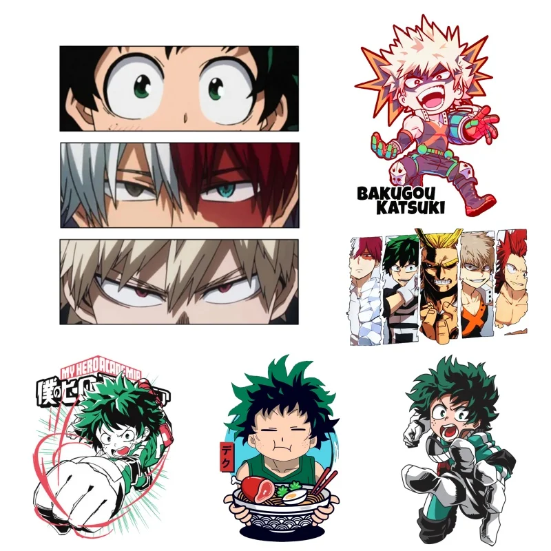 Аниме Мой герой Академия мультяшные нашивки для одежды теплопередача