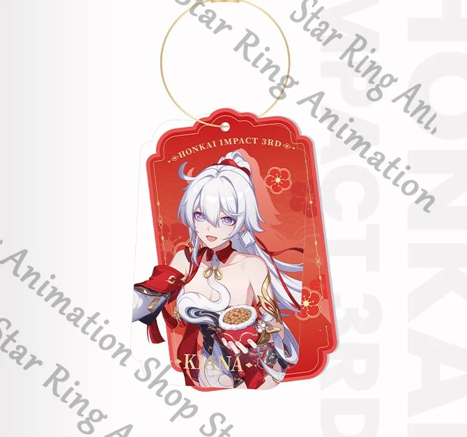 Фото Официальный акриловый брелок-подвеска Honkai Impact 3 в стиле аниме с персонажами Кианой Касланой, Мэй Райден, Элисией. Подарок. №3