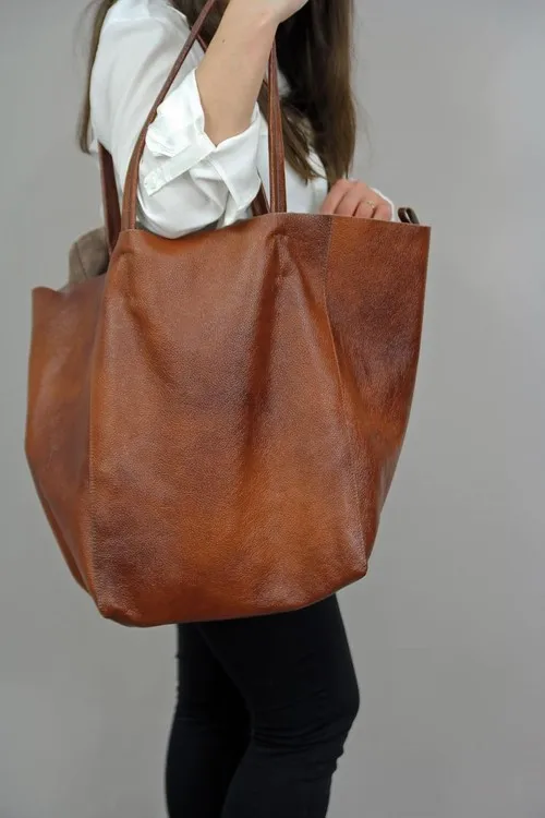 New Arrival Causal Vintage Large Capacity Women Shoulder Tote Bag Ladies Shopping Bag For Female