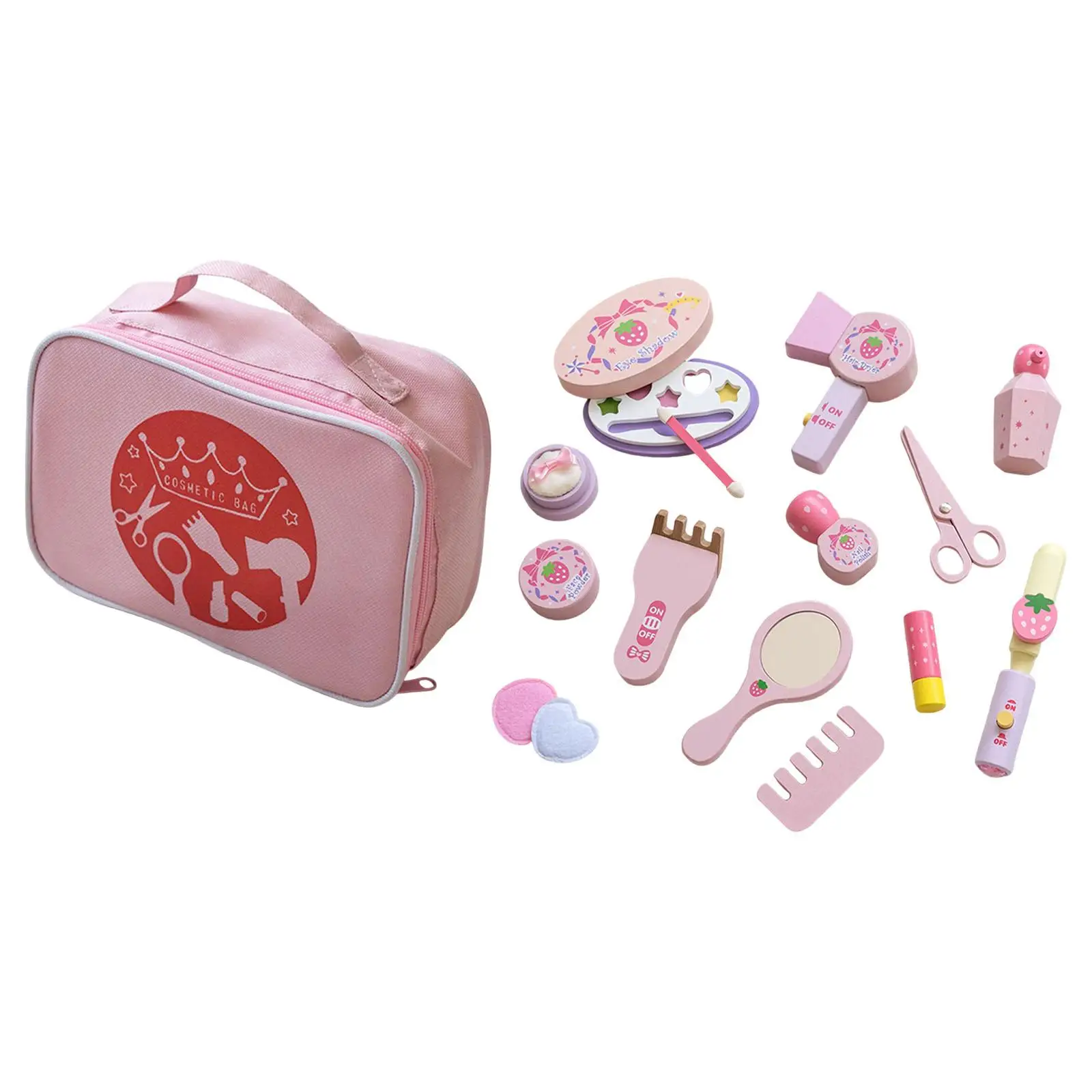 

Pretend Makeup Game with Storage Bag Washable Lifelike Multipurpose Makeup Kit for Game Activities Role Play Halloween