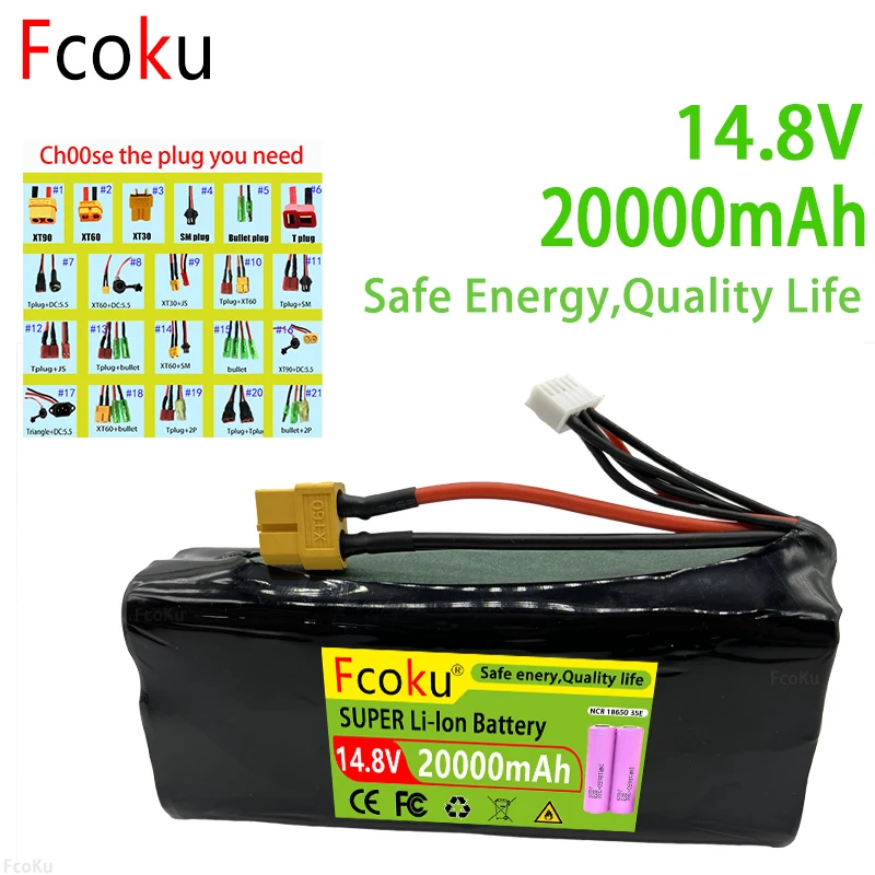 

Upgrade 18650 Lithium Ion Battery 4s3p 14.8v 20ah With Super Capacity, Suitable For Various Aircraft Unmanned Aerial Vehicles