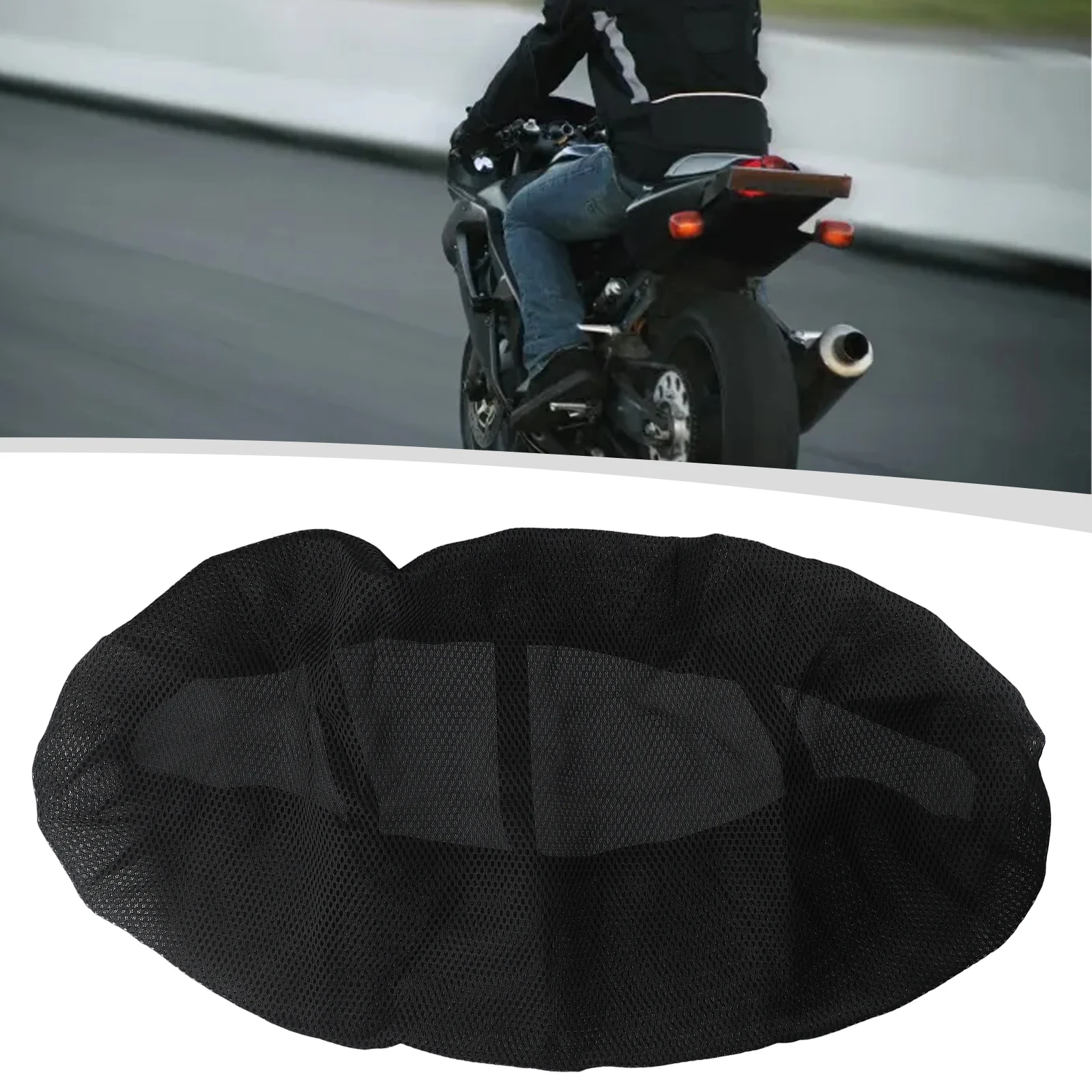

Motorcycle Cushion Seat Cover Motorcycle Mesh Mildew-proof Motorcycle Pad 1pcs Anti-Slip Black Breathable None