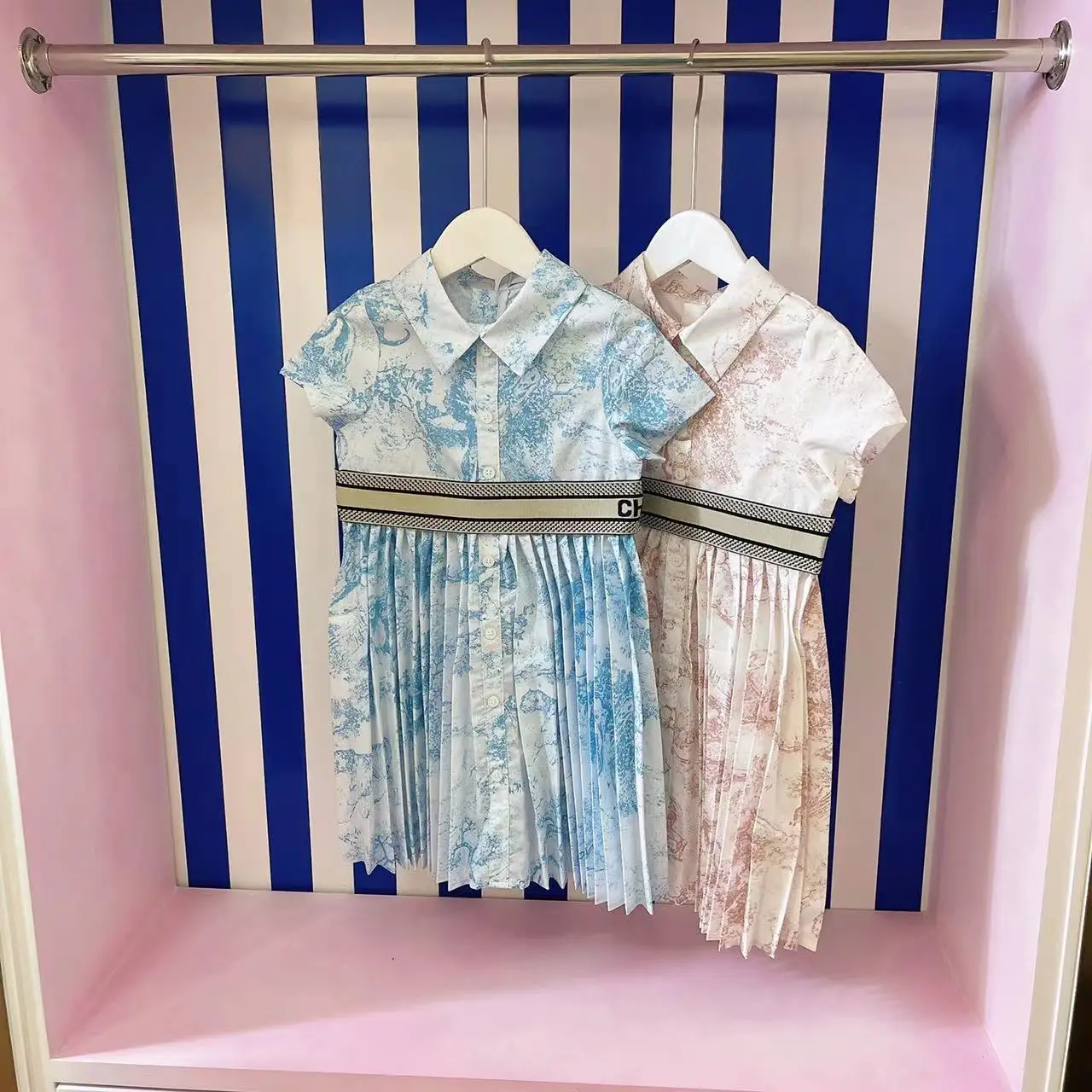 Высококачественное платье для девочек новинка 2022 элегантная рубашка с коротким