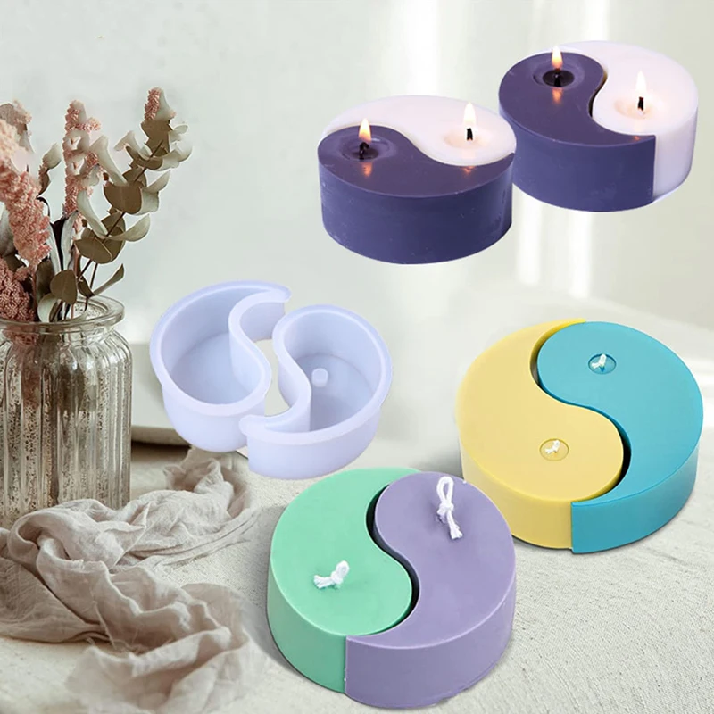 

DIY Tai Chi Candle Silicone Mold Aromatherapy Candle Gift Epoxy Resin Mold for Handmade Soap Craft Mould Form Candles Making