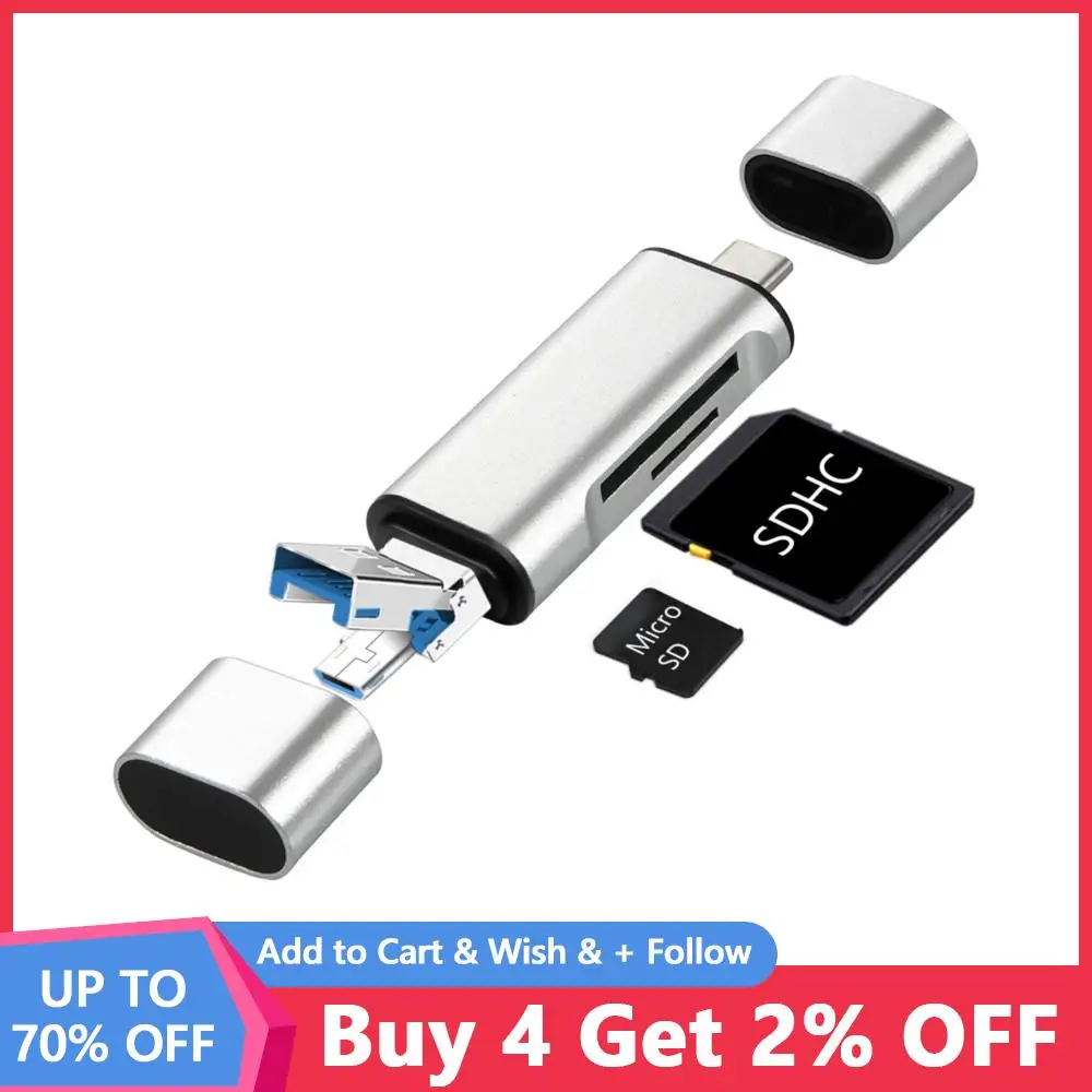 Устройство чтения карт SD USB C памяти 3 в 1 3.0 TF/Mirco смарт-карт Тип OTG Адаптер для |