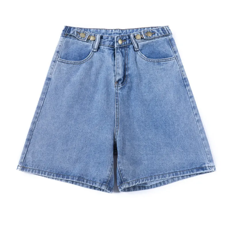 Shorts Women Chic All-match Korean Casual Basic Simple Harajuku Teens Denim Short Trouser Basic Loose Wide-leg Womens Clothing