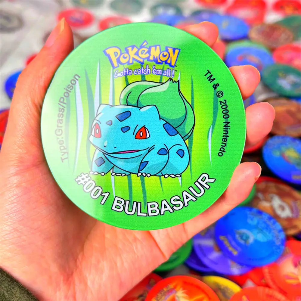Акриловый материал 4/6/8 см T kama Pokemon 1st Edition Ash Ketchum Starter Taps Collection Acrylic Card Trainer Round Pogs