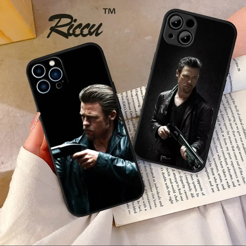 

B-Brad Pitt Phone Case FOR IPhone 14 13 11 12 Pro 8 7 Plus X Pro MAX XR XS MINI Soft Silicone Black Covers