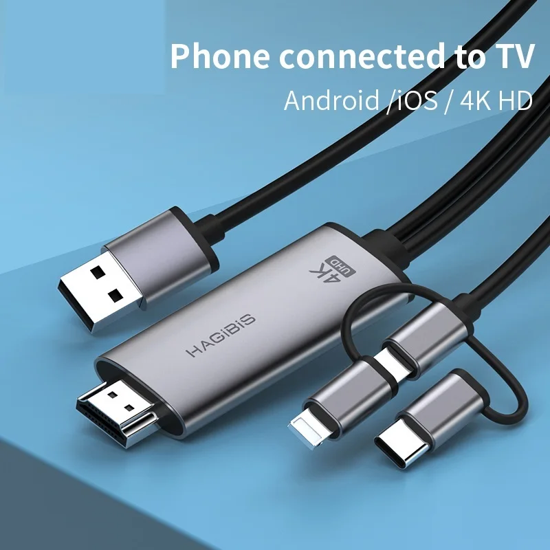 

Hagibis Micro USB Type-C к Hdmi-совместимый кабель 3-в-1 Аудио Видео кабель 4K Android к телевизору/проектору адаптер для HUAWEI