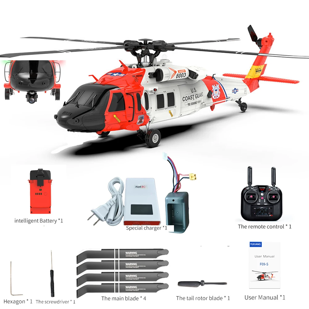 

YUXIANG RC Helicopter F09-S 2.4G 6-Axis Gyro GPS Optical Flow Positioning 5.8G FPV Camera Dual Brushless Motor 1:47 Model Toys