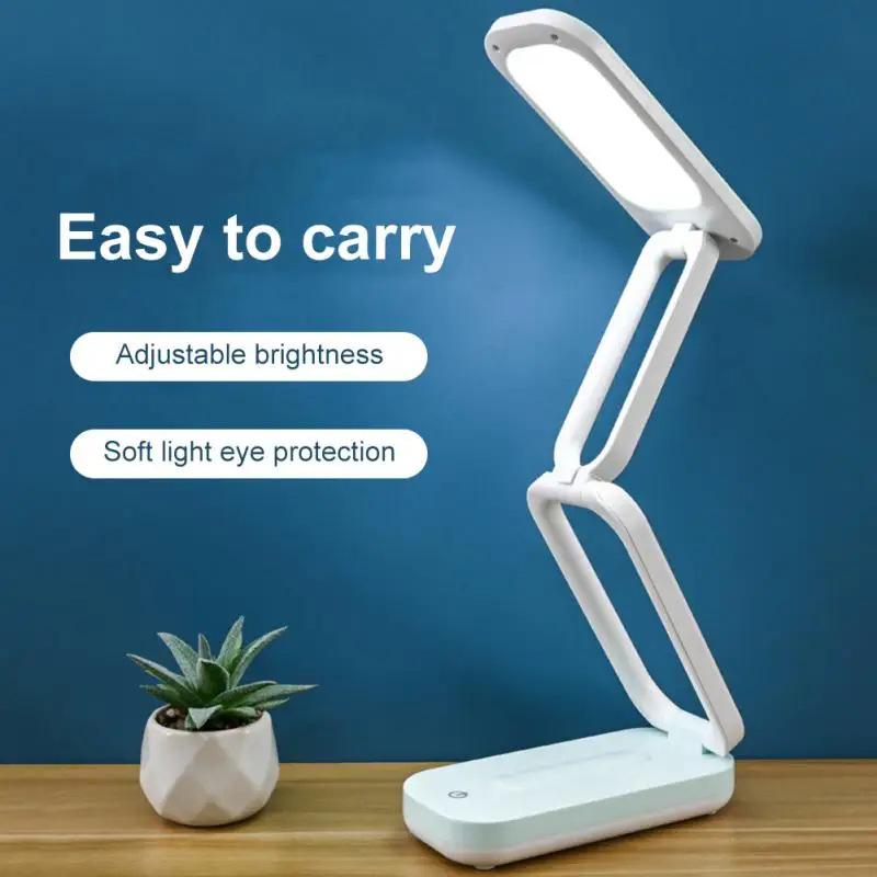 

LED USB Solar Desk Lamp Portable Eye Protection Table Lamp Foldable Solar Battery Adjustable Desk Light Student Indoor Lighting