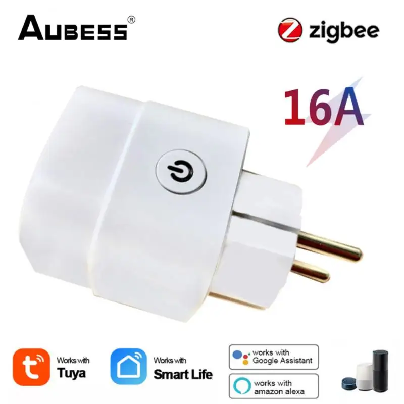 

Беспроводная смарт-розетка Zigbee с пультом дистанционного управления, 16 А, Евророзетка, работает с Alexa Google Home Tuya «сделай сам»