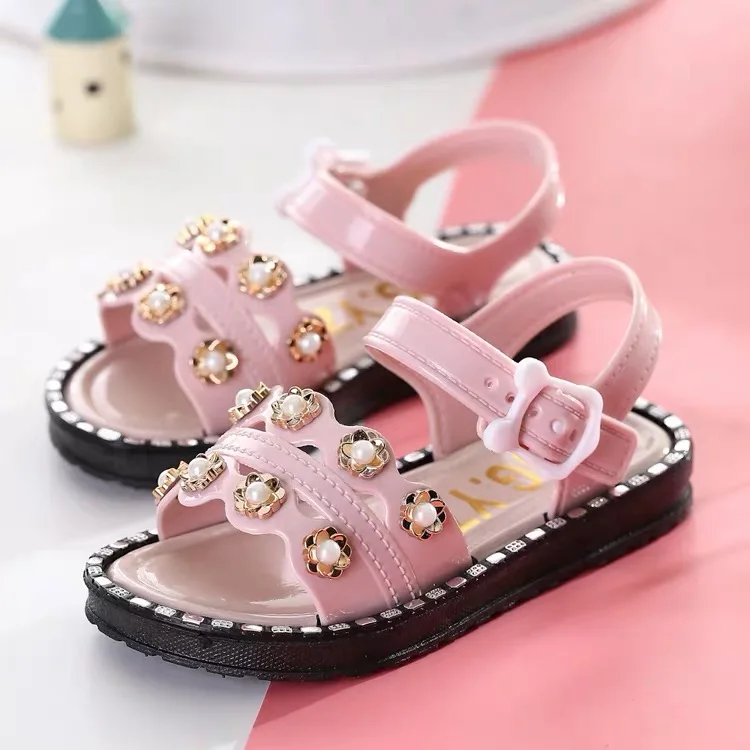 

Сандалии для девочек, мягкая нескользящая подошва, летняя пляжная обувь для маленьких принцесс