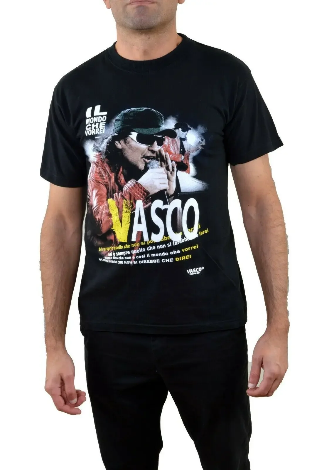 Мужская футболка VASCO ROSSI IL World CHE VORREI 2008 размер S хлопок FAB