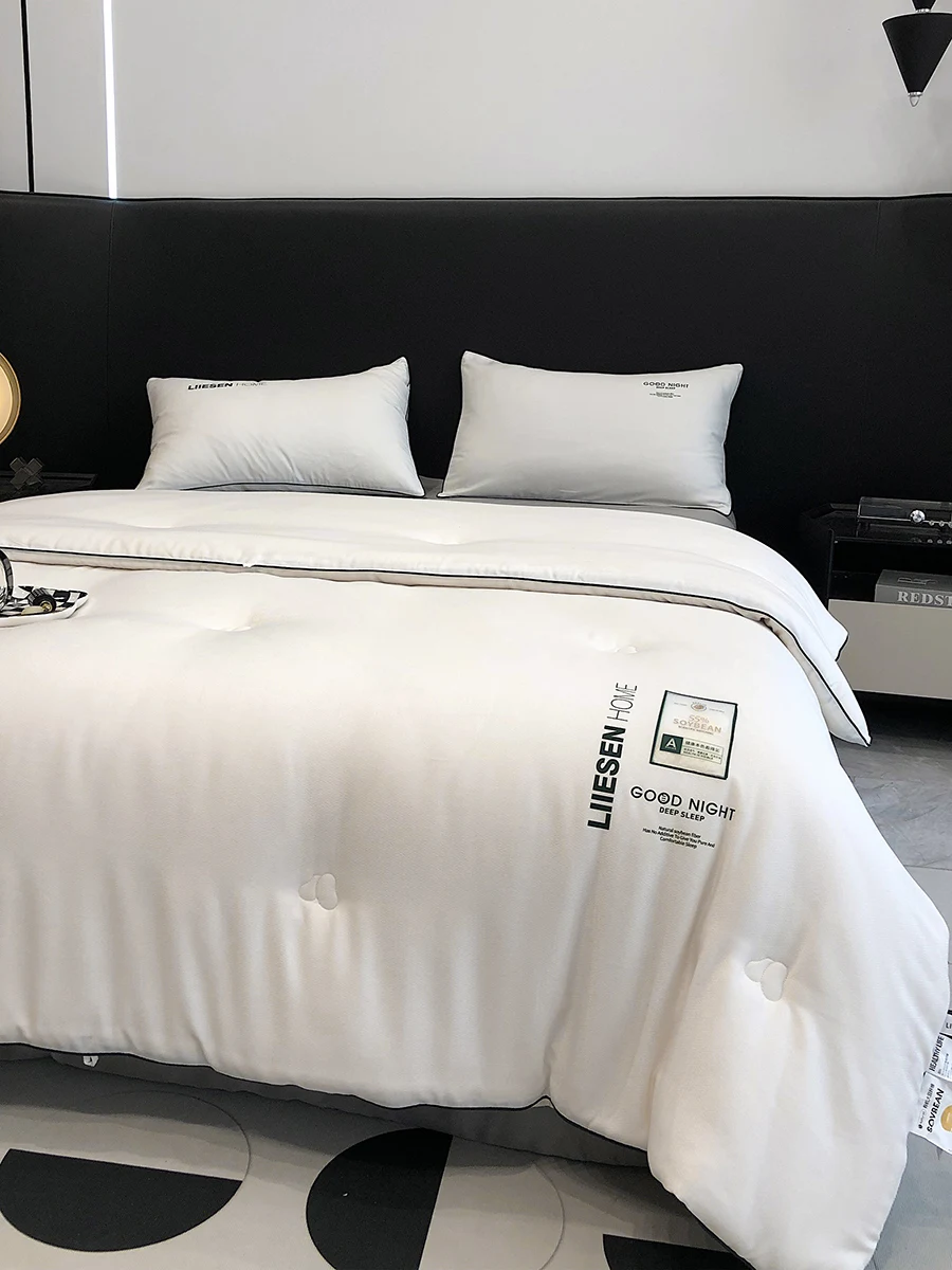 Одеяло класса А 55% соевых бобов односпальное двуспальное одеяло универсальное на