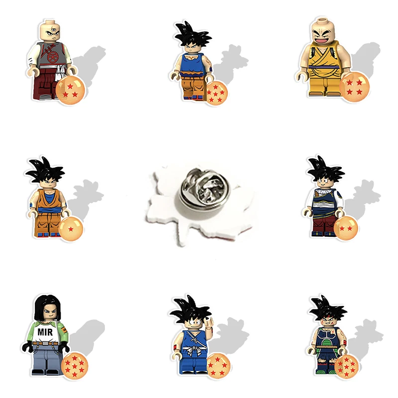 

Bandai Cartoon DRAGON BALL Son Goku Printing Cartoon Lapel Pins Epoxy Resin Badges Brooches Epoxy Accessories Kid Jewelry FRE824