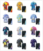 keyiyuan new children short sleeve cycling jersey set summer kids bike wear outdoor mtb cycle clothing suit maillot cyclisme