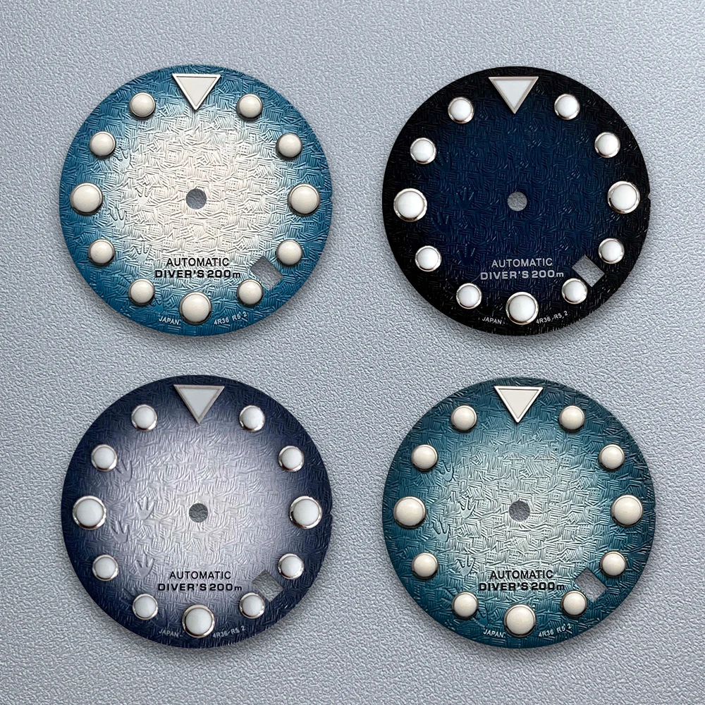 28 5 мм S логотип 3D циферблат со стрелкой подходит для NH36/4R36 механизм зеленый