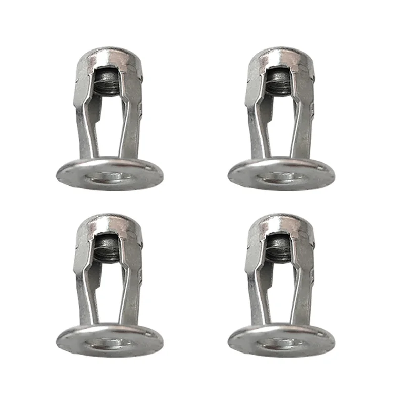 

8pcs M5 M6 Petal Rivets Lock Nut Car Metal Screw Base Clamp Trunk Nuts Front Rear License Plate Fastener Hollow Iron Clips
