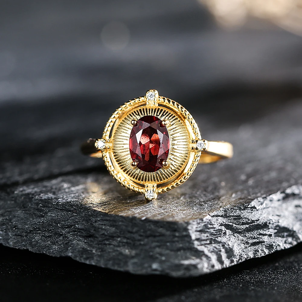 Новое женское кольцо из чистого серебра S925 позолоченное 18 карат в сочетании с