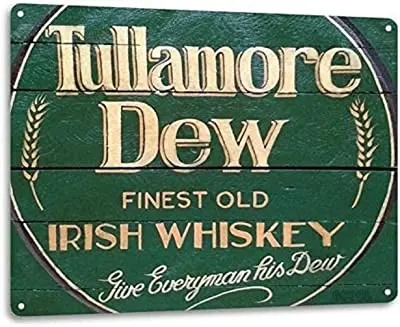 

For Tullamore Dew Irish Whiskey Logo Retro Wall Decor Bar Man Cave Metal Tin Sign