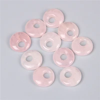 fashion nostalgic 18mm lucky peace charms reiki healing rose pink quartz opal lapis stone chakra pendants for jewelry making