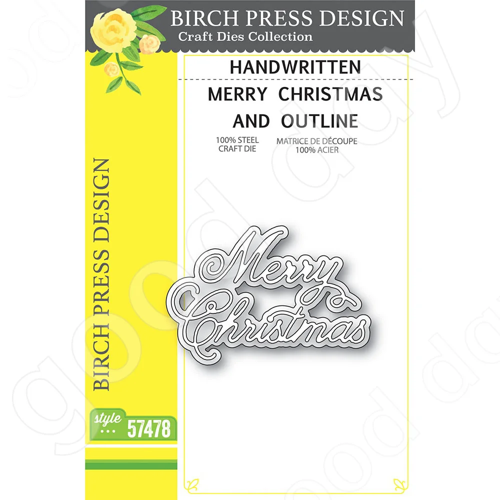 

2022 New Handwritten Merry Christmas Metal Cutting Dies Scrapbook Diary Decoration Embossing Template Diy Greeting Card Handmade