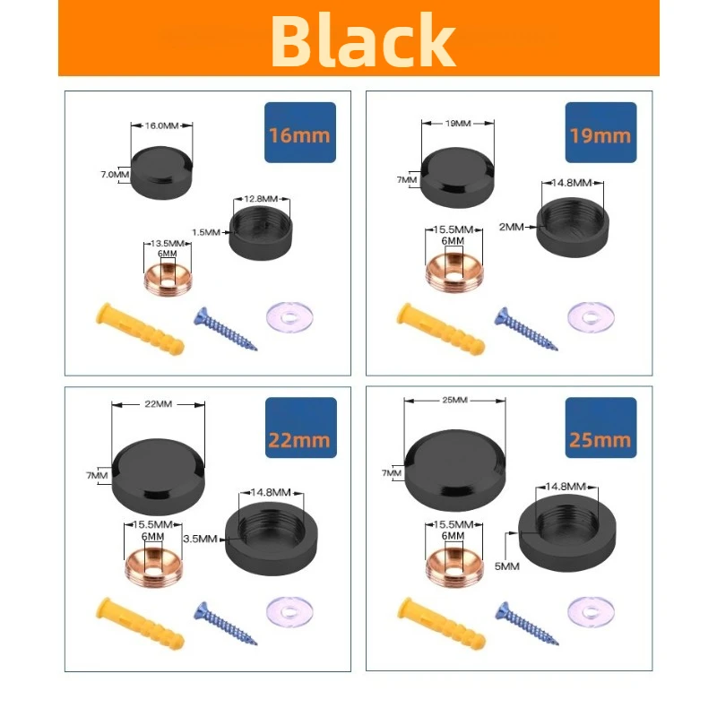 4 шт., гвозди для украшения рекламного щита, крепежные детали для стекла, крепежные винты для зеркала, винты из нержавеющей стали, крышки для мебельного стекла, фурнитура