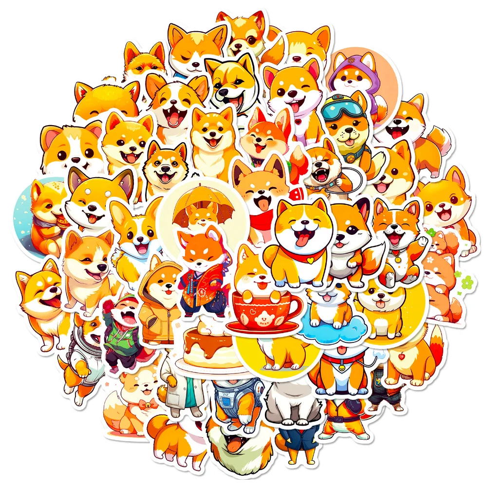 

50PCS Stickers Cute Cartoon Pastoral Dog Aesthetic Kids Sticker Car Laptop Notebook Scrapbooking Motorcycle Stationery Cool Bike