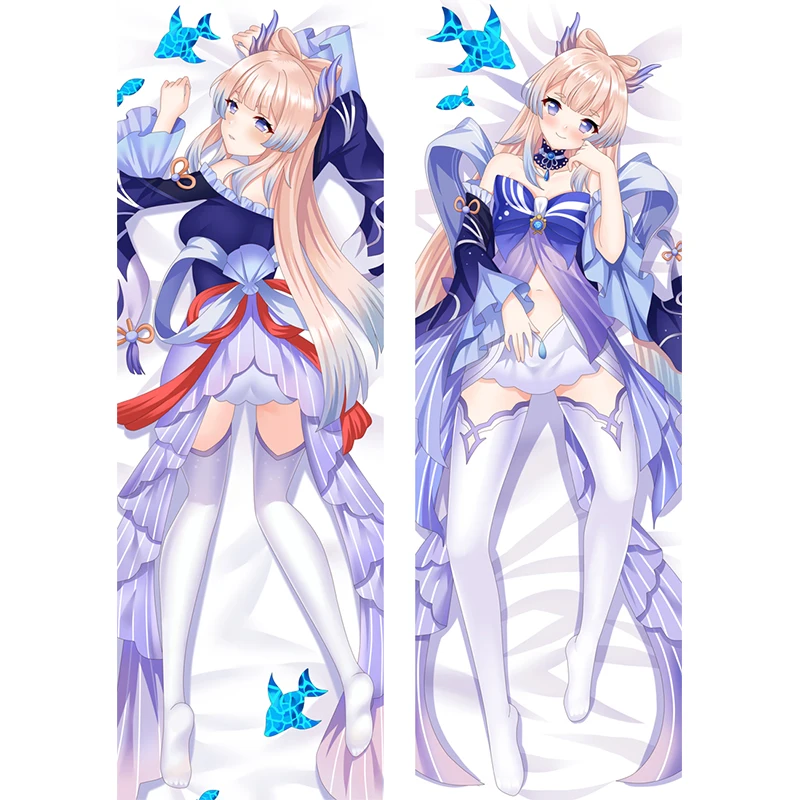 

Симпатичный чехол для обнимающей подушки Sangonomiya Kokomi, чехол Genshin Impact Anime Cosplay Подушка «Dakimakura», чехол для спальной подушки Otaku