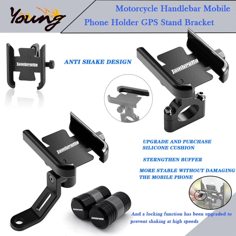 Держатель для мотоцикла, кронштейн для GPS-навигатора, колпачки для клапанов шин для lambreta G350 V-Special X300 V50 V125 V200 Barona