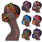 Новинка 2022, 2 шт., африканская Бандана с принтом Анкары, головная повязка для женщин, вощеная хлопковая ткань ручной работы WYB566