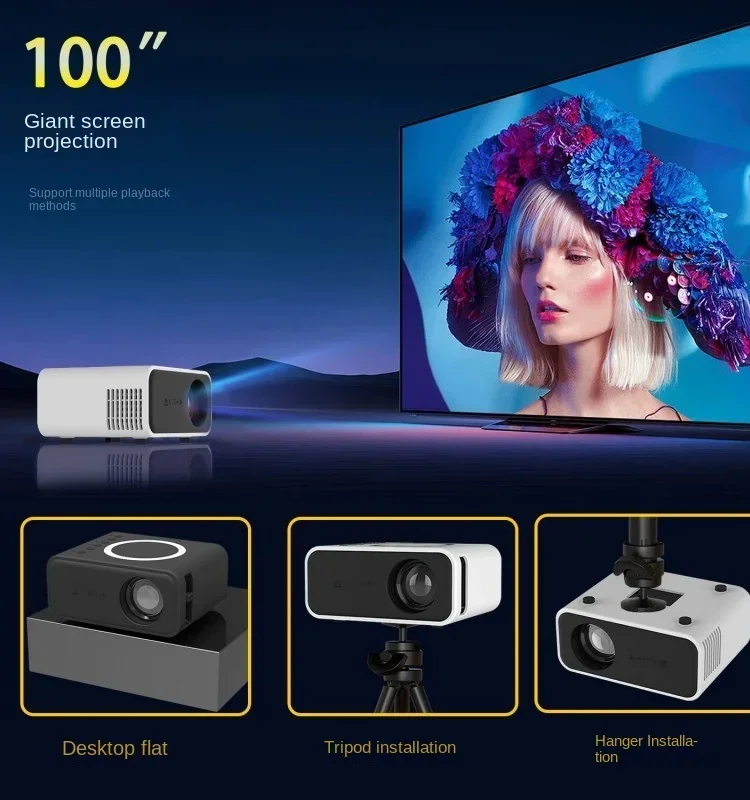 Новый горячий заводской проводной Wi-Fi Full HD 3000 домашний кинотеатр игровой