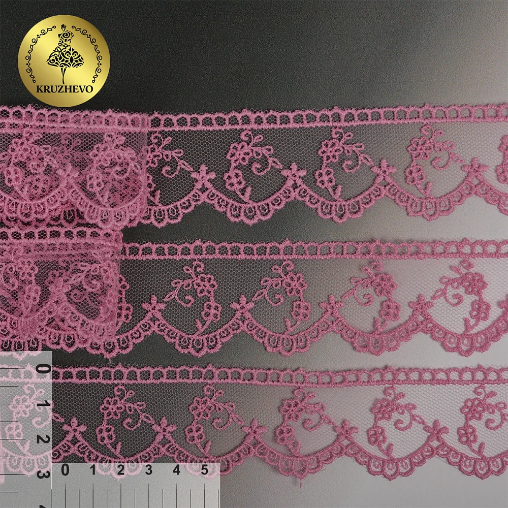 Lace Wig Кружево Артикул № tr.3810 Ширина 30мм Цвет 110 Лаванда Упаковка 14м Кружевная Лента Гипюр Аппликация для Шитья.