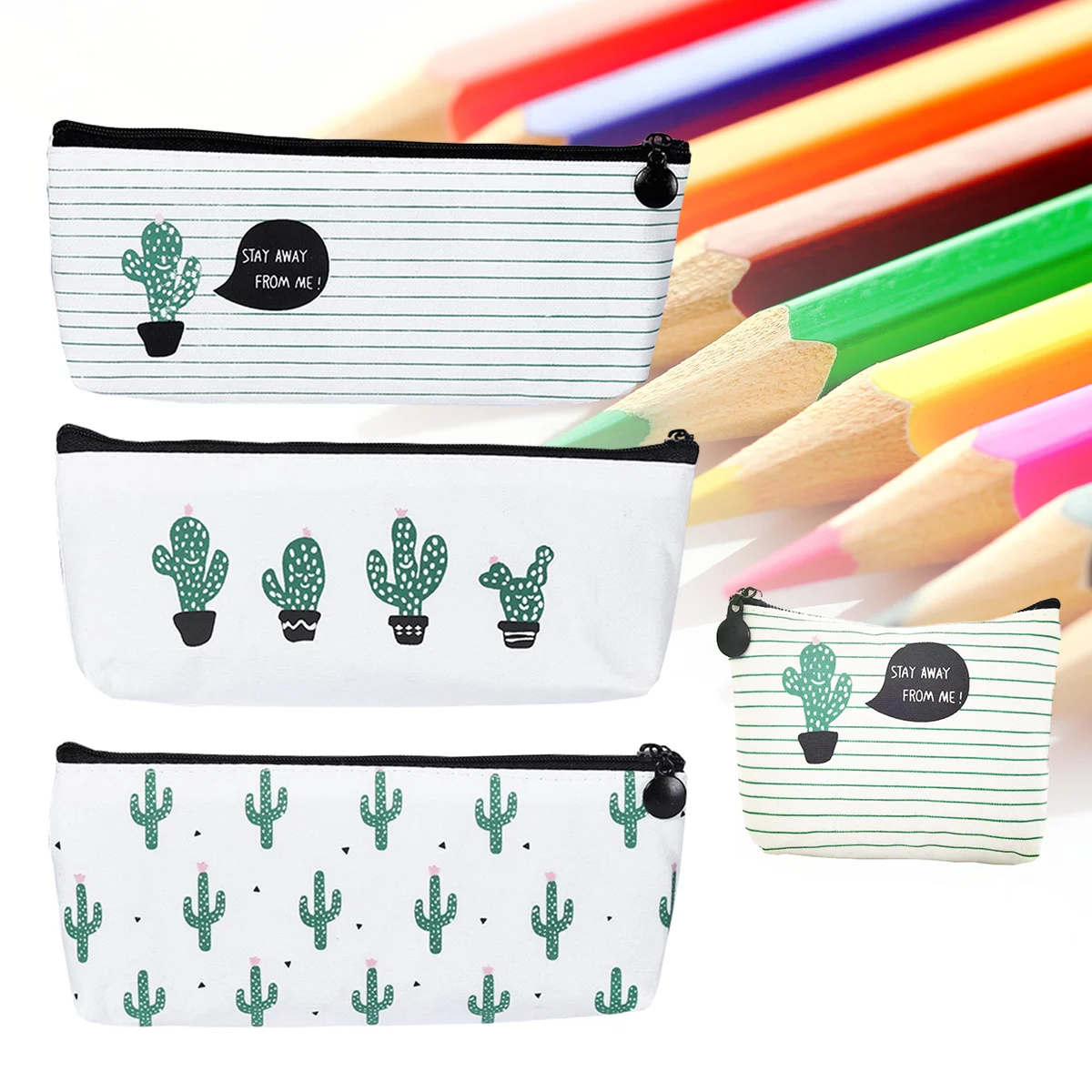 

4pcs Case Large Capacity Stylish Durable Makeup Pouch Pouch Storage Container Bag for School Students