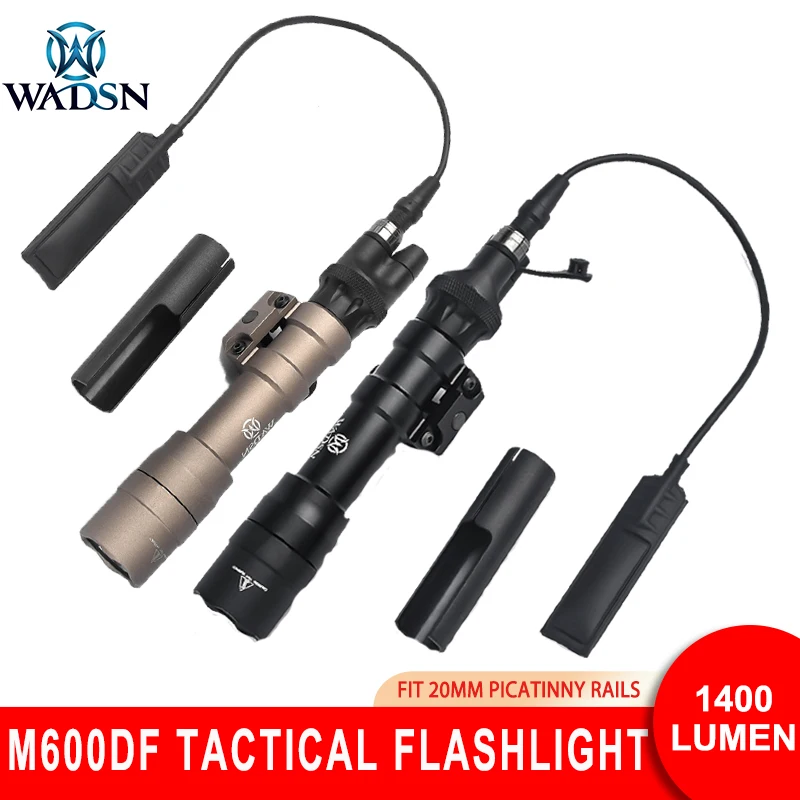 WADSN Tactical Flashlight M600DF with SL07 Scout Dual Switch Airsoft Torches 1400 Lumen Pistol Lamp surefir Softair Weapon Light