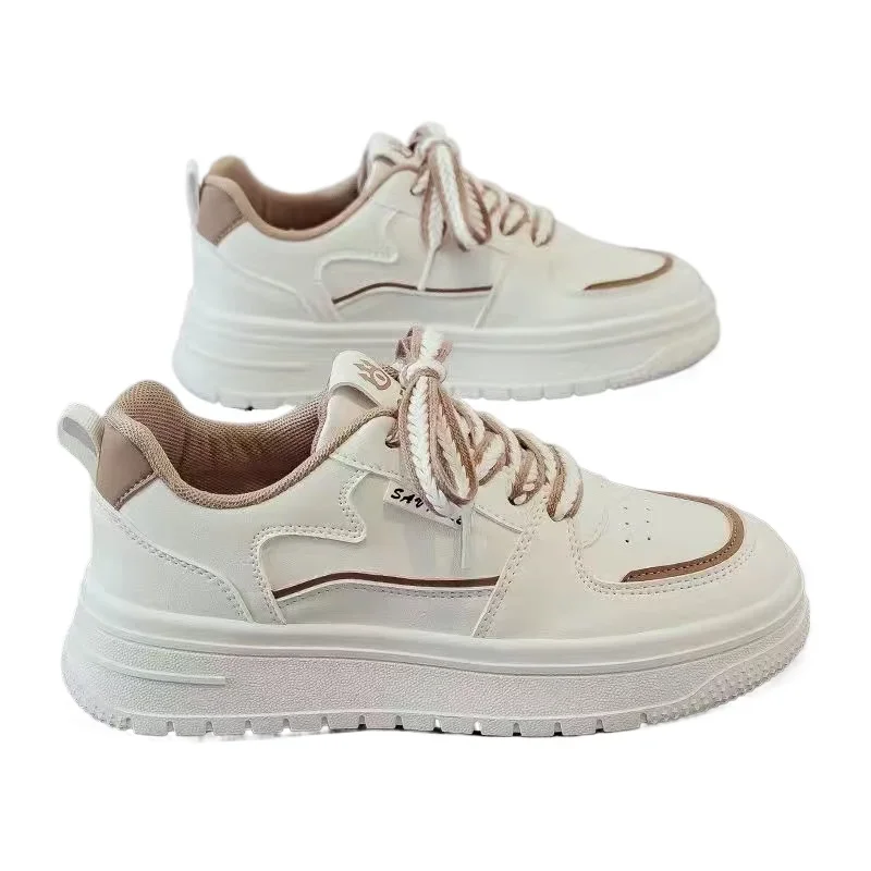 Белая повседневная спортивная обувь женская новинка 2024 весенне-осенняя