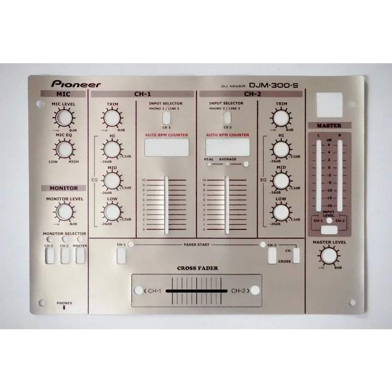 Пленка на панель микшера Pioneer DJM-300 Цветная наклейка PIONEER (самоклеящаяся пленка а