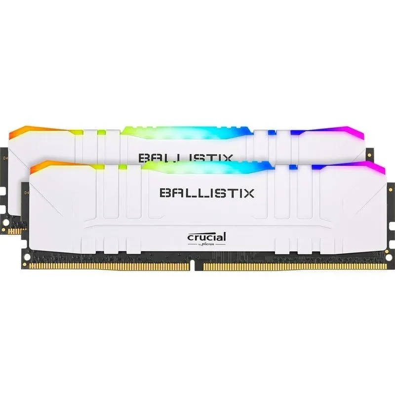 Crucial Ballistix RGB LED Ram DDR4 Platinum win white DDR4 3000 3200 3600MHz desktop game XMP 2.0 automatic overclocking support