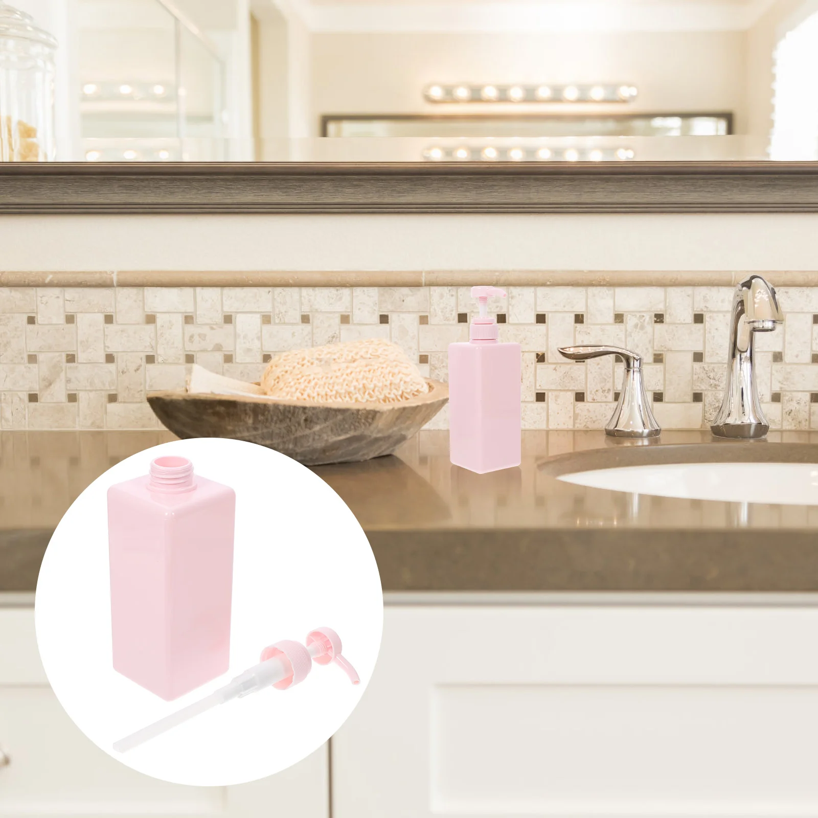 

2PCS Lotion Pump Bottle Refillable Dispenser Bottle Shampoo Dispenser Hand Bottle Dispenser Bottle