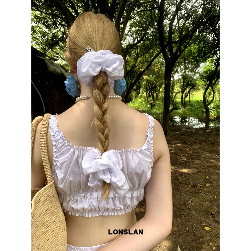 Lonslan ACC 2024 с синими привлекательными розами Элегантные модные серьги