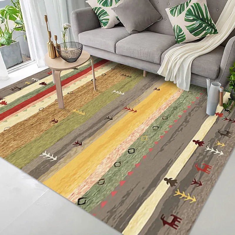 

Modern Line Geometry Moroccan Living Room Carpet Nordic Bedroom Study Large Area Anti-slip Rug Printing Decorative Soft Door Mat