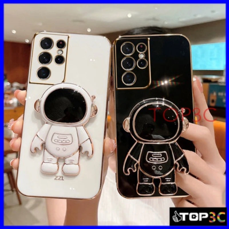 

For Samsung S22 Ultra Casing Samsung S21 Ultra S21 S22 S21 FE S22 Plus s20 fe stronaut mobile phone holder protective case