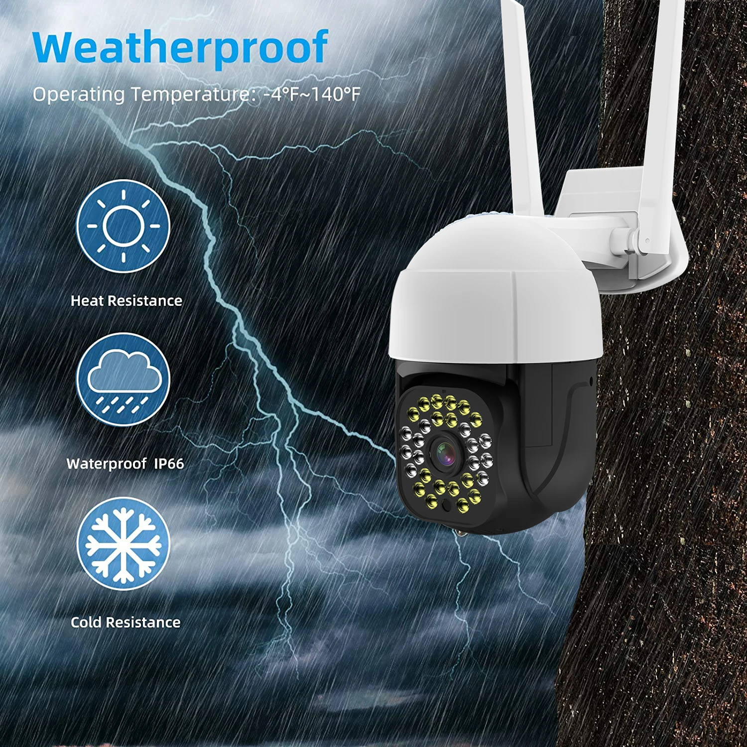 IP-камера Onvif 3 Мп наружная Водонепроницаемая с ИИ-датчиком присутствия