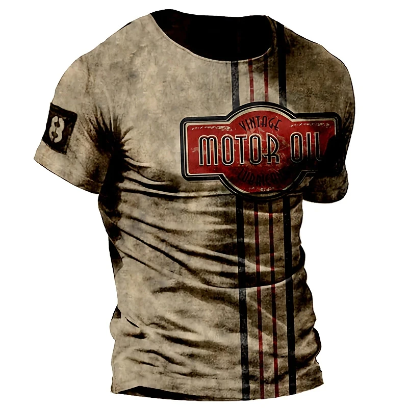 

Vintage Mens Motorcycle T Shirt 3d Printed Biker Short Sleeve Oversized Tshirts For Men Sweatshirt Men's Clothing Rider Camiseta