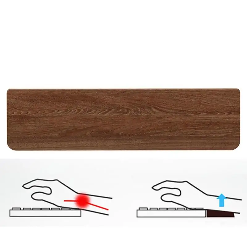 

Wooden Wrist Rest Ergonomic Keyboard Pad 61108 Keys 6 Slope Wrist Support For Walnut Wood Non-slip Environmental Wax Oil