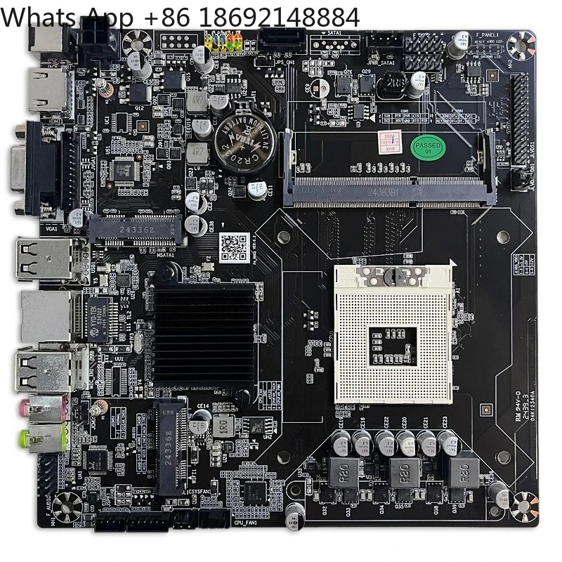 Фото Материнская плата HM65 с одним слотом памяти DDR3, мини-плата PGA988, универсальная материнская плата для процессоров второго и третьего поколений. №4